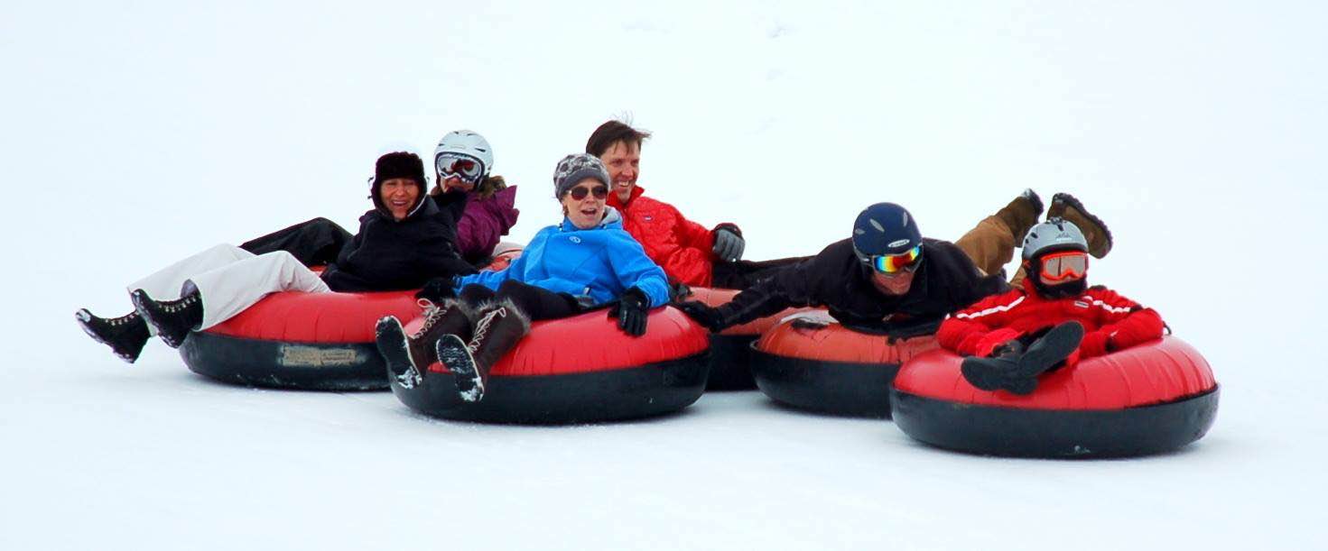 Snow tubing at Saddleback Ranch YeeHaw Tubing Hill